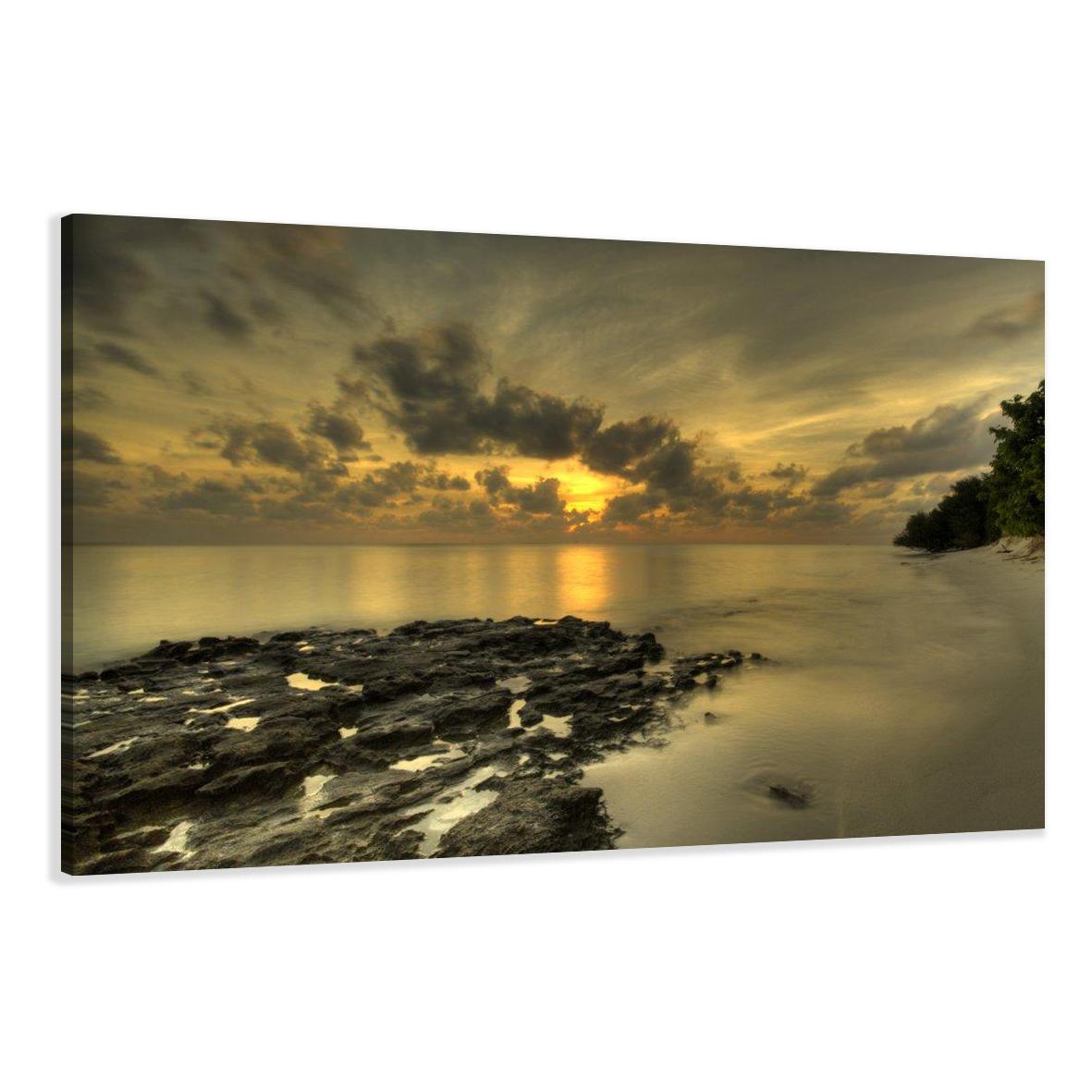 Strand Bilder fertig gerahmt Bild 120x80cm XXL 5021  !!Auslaufmodell!! – Leinwandbild 120x80 cm kaufen