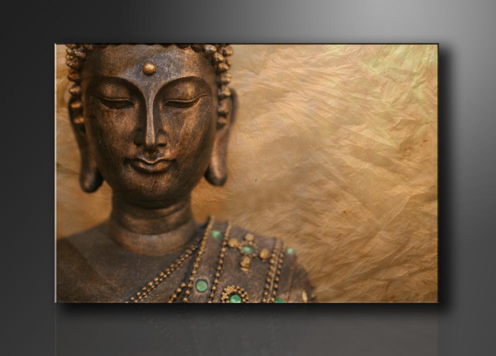 Buddha Leinwandbild 120x80cm fertig gerahmt – Ansicht 4