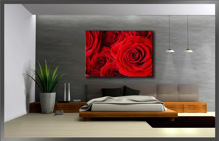 Rose Rot Bilder fertig gerahmt Bild 120x80cm XXL 5058 – Ansicht 3